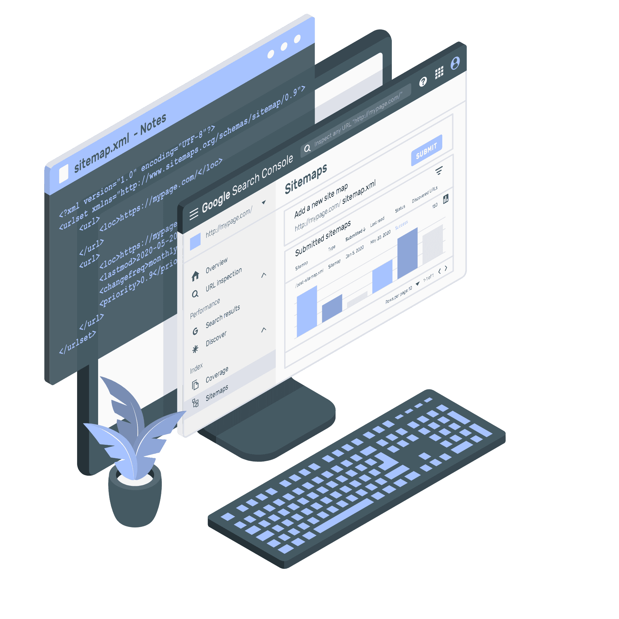 Computer with SEO tools open to showcase dev and marketing expertise